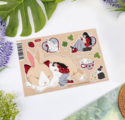 siksikhouse big bunny sticker sheet