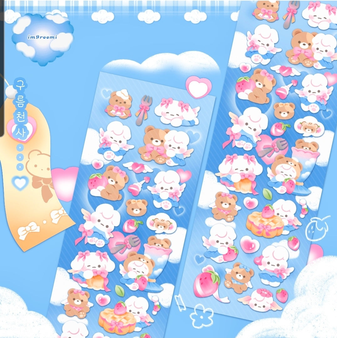 Im9roomi strawberry angel sticker