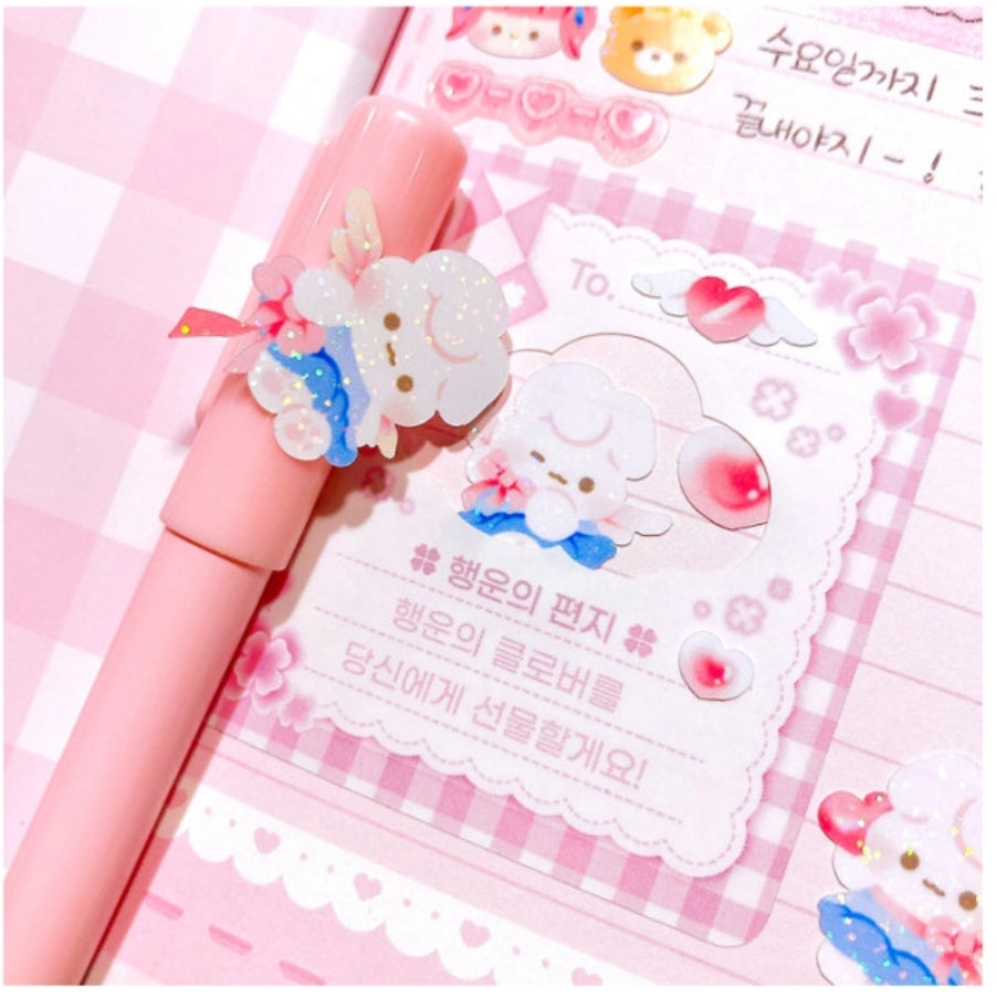 Im9roomi strawberry angel sticker